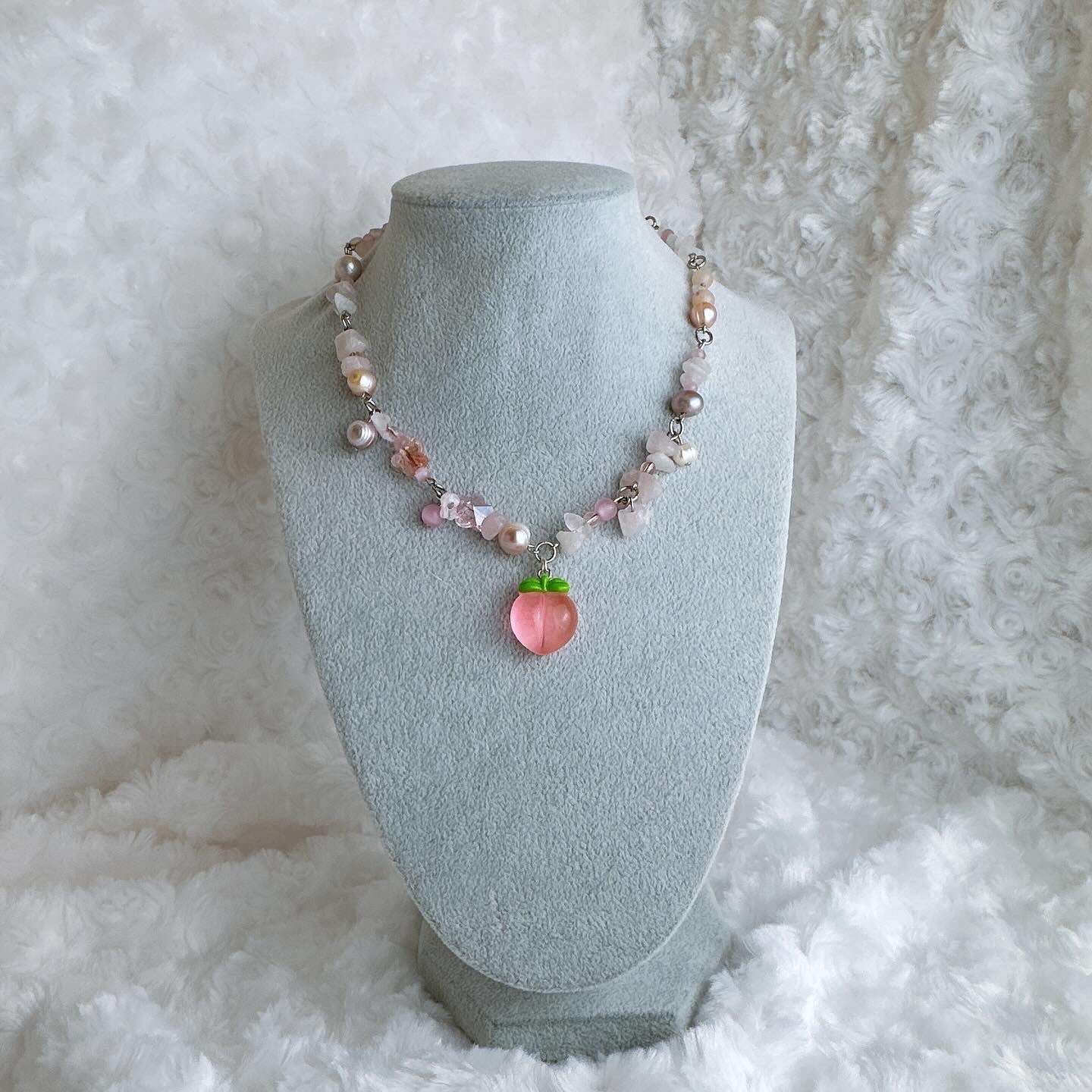 Peach Pearl Necklace