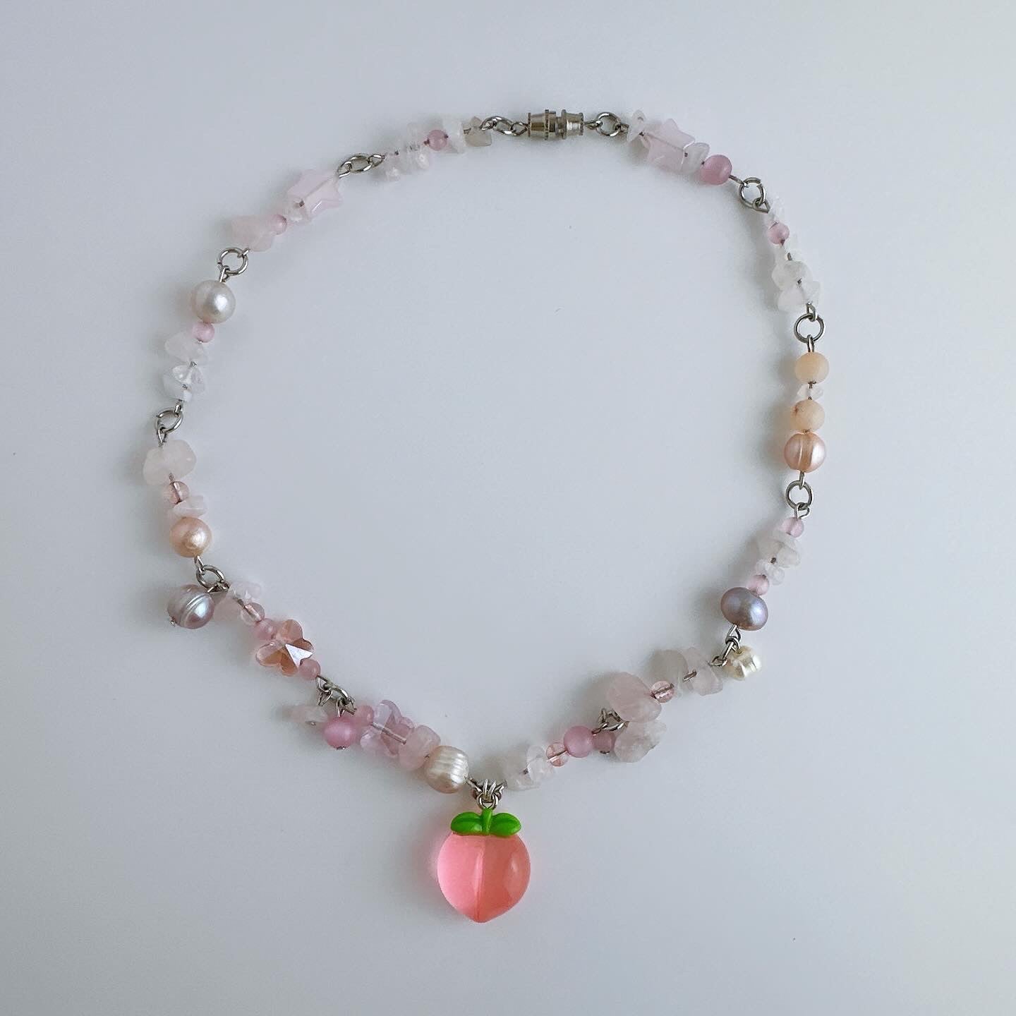 Peach Pearl Necklace