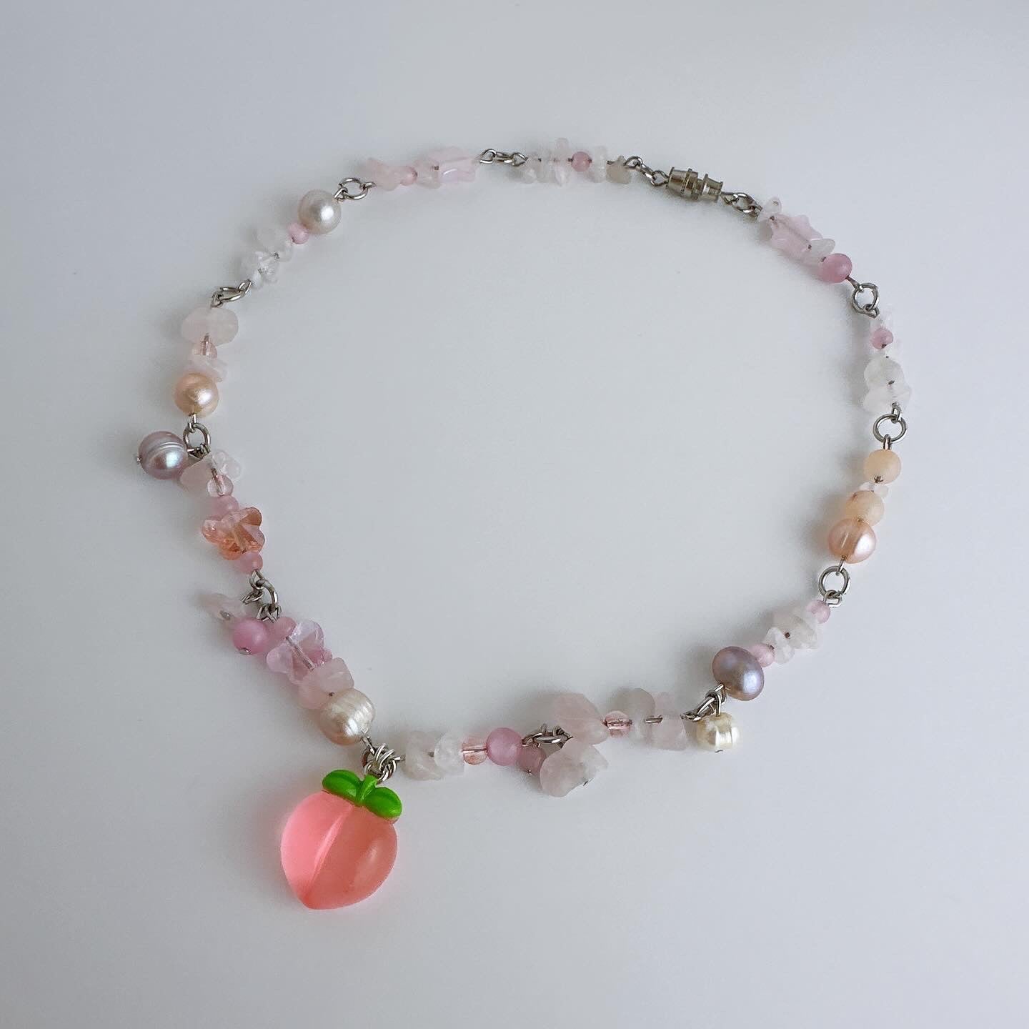 Peach Pearl Necklace