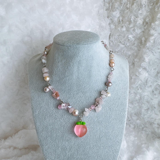 Peach Pearl Necklace