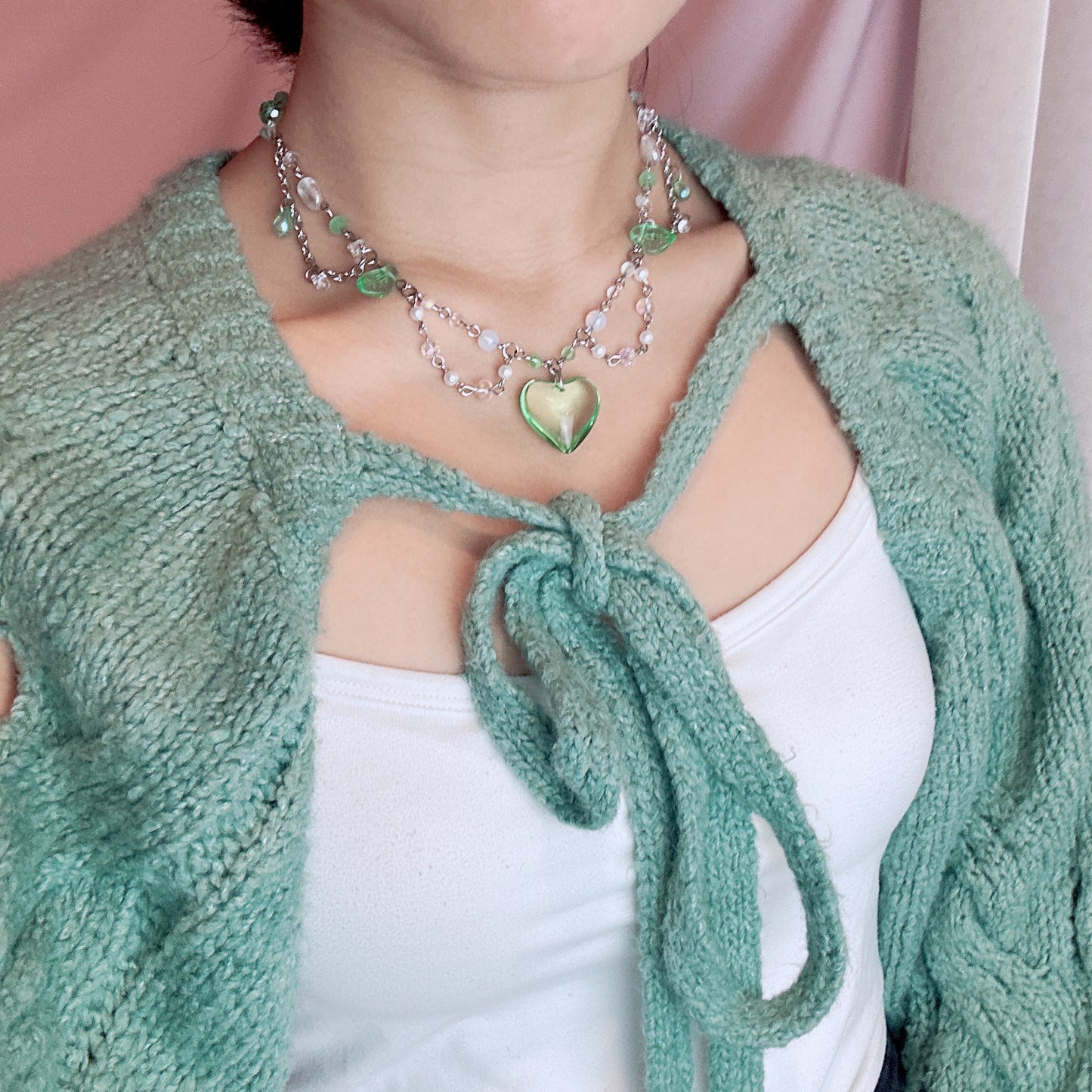 Green Heart Forest Necklace