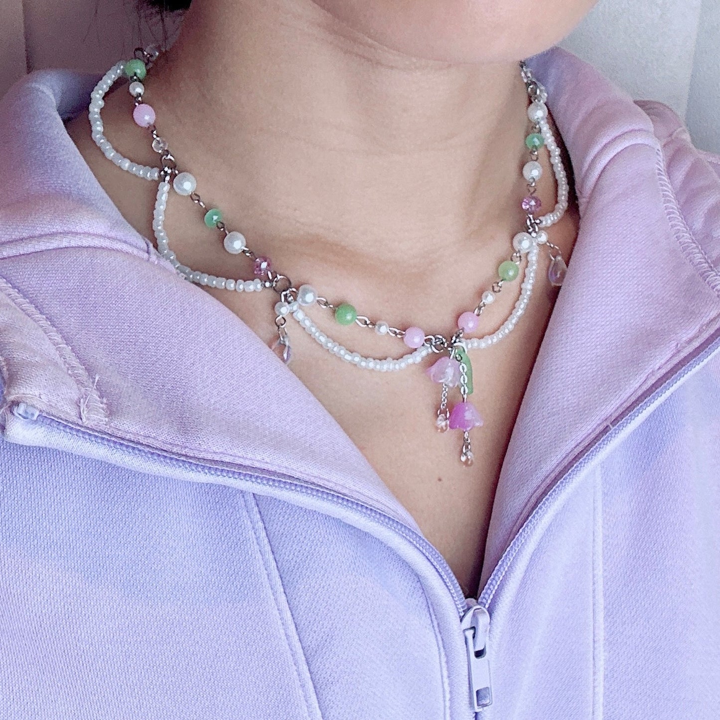 Lilac Lace Necklace