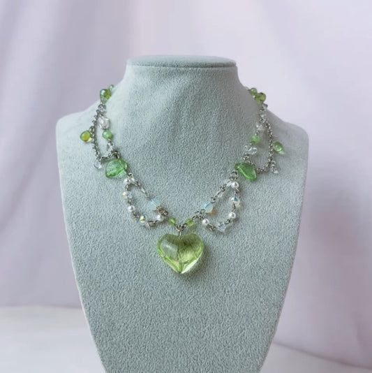 Green Heart Forest Necklace